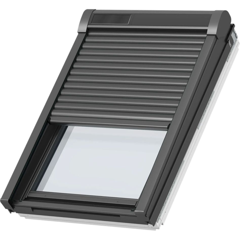 NEU: VELUX Solar-Rollladen SSL 0000K Aluminium Dunkelgrau, 66x98 cm (FK04)