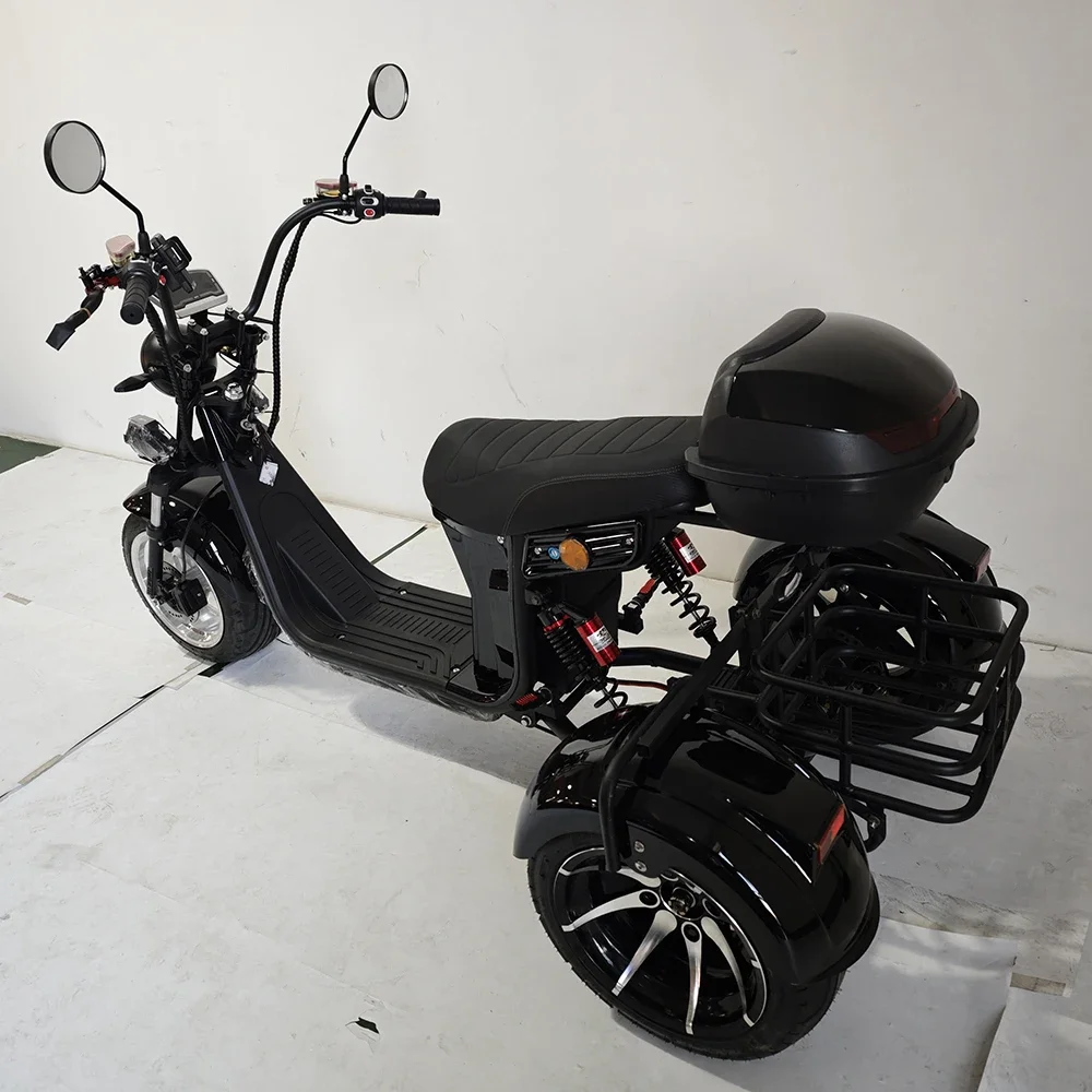 Bici a 3 ruote Bicicletta per adulti Triciclo elettrico Scooter Materiali in alluminio Ciclomotore Tricicli per adulti 2000w Moto a 3 ruote
