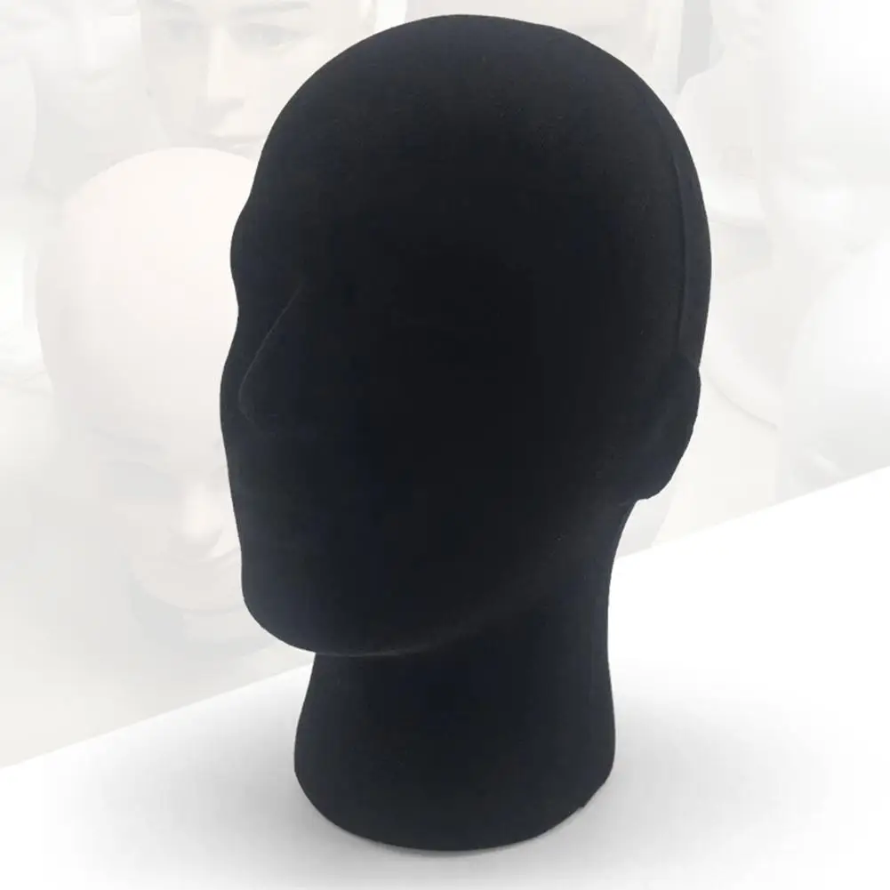 Testa di manichino in schiuma di velluto nero manichino testa di manichino parrucca display cosmetologia bellezza modello di esposizione rack per gioielli capelli