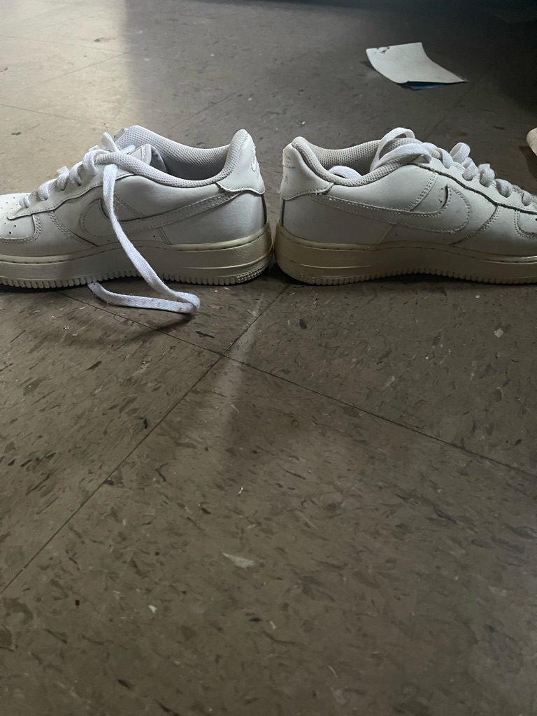 Nike Shoes | Dirty Nike Kids White Low-Top Sneakers | Color: White | Size: Size 11