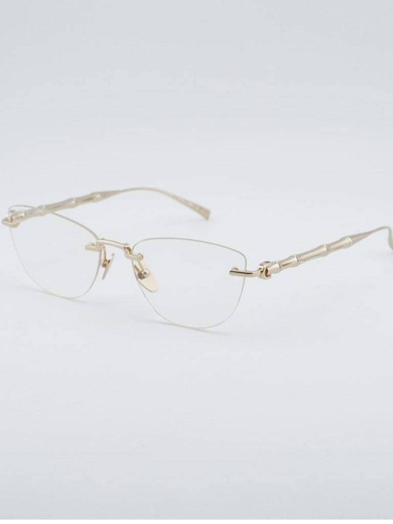 Gucci Accessories | Gucci Gg2063s 006 Sunglasses Shiny Endura Gold Cat Eye Frame, Clear Lenses | Color: Gold | Size: 55 - 17 - 145