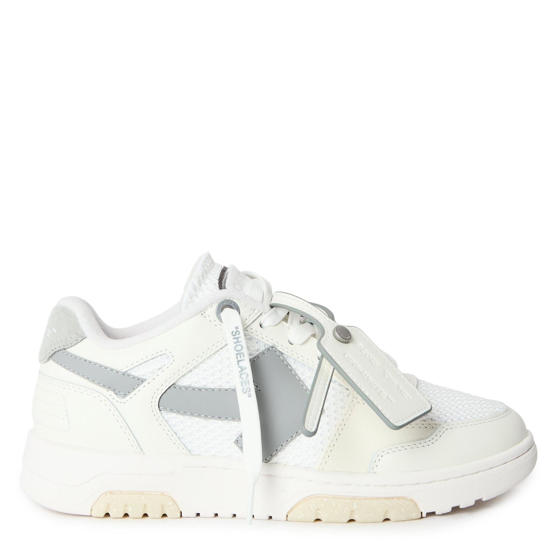 Off-white Womens Off White Ooo Slim Eco Conscious Sneakers in White/grey - Size UK 7 | Off-white Sale | Discount Designer Brands