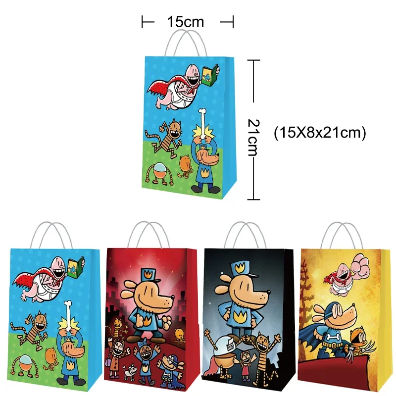 12 stücke Hund Mann Geburtstag Party Geschenk Tasche Kinder Anime Dekorationen Jungen Mädchen Candy Beute Gefälligkeiten Taschen Griff Baby Dusche decor Liefert Image