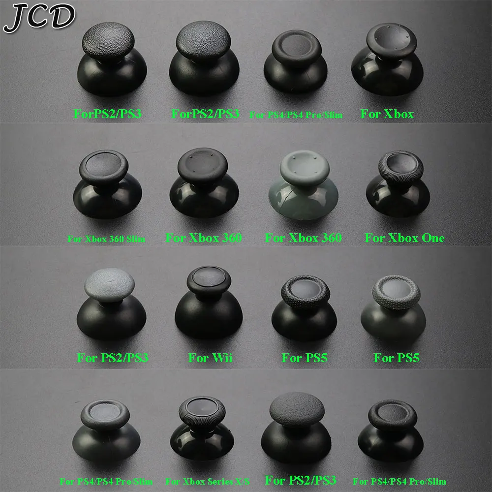 JCD 10 Stück Ersatz 3D Analog Thumbstick Thumb Stick Pilz Grip Cap Cover für PS2 PS3 PS4 Pro Slim PS5 Xbox One 360