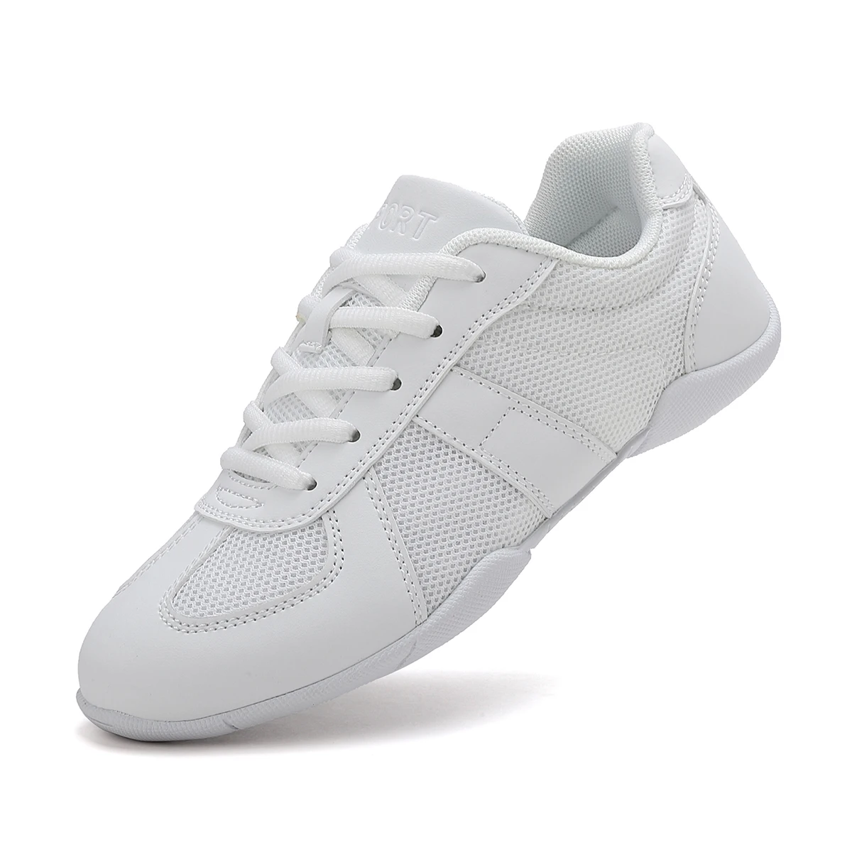 Weiße Cheerleader-Schuhe für Damen und Mädchen, Leichte und Bequeme Wettkampf-Cheer-Sneaker für Performance-Training 2530