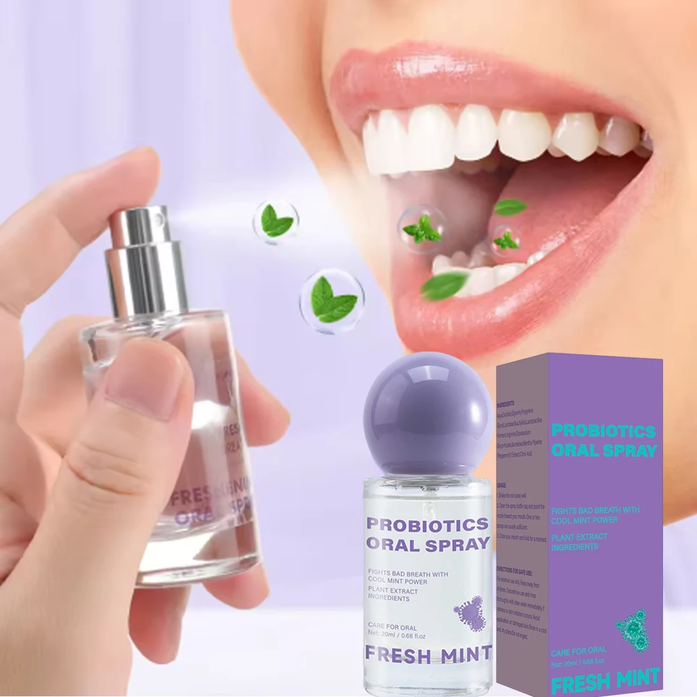 Langlebiges frisches Minz-Mundspray, tragbarer Mund-Atem-Erfrischer für Erwachsene, Frische, Mundpflegeprodukte, 20 ml Image