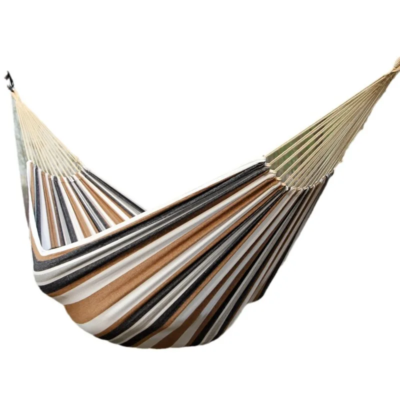 New outdoor Indoor Canvas Einzel hängematte Outdoor Camping Indoor Kinder Schaukel verdickt gestreifte Hängematte Multifunktion ale Hängematte