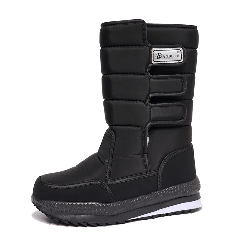 Herren Mittelhohe Stiefel Outdoor Wasserdichter Herren Schneestiefel -40 ° Warm halten Paar-Stiefel, rutschfeste Plateau-Damenschuhe, große Größe 36–47