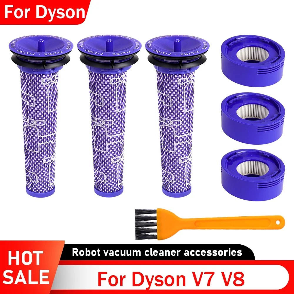 Filter-Ersatz-Staubsauger-Set für Dyson V7 V8 Absolute Animal Akku-Staubsauger, Vorfilter und Nachfilter-Ersatzteile Image