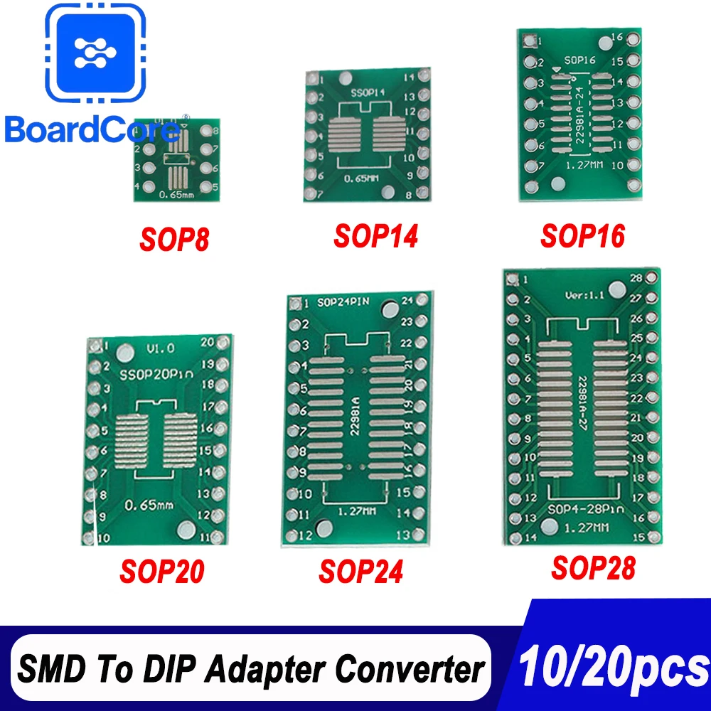 SOP8/14/16/20/24/28 drehen DIP8/14/16/20/24/28 SMD Zu DIP IC Adapter Buchse SOP TSSOP SSOP Board ZU DIP Adapter Konverter Platte Image