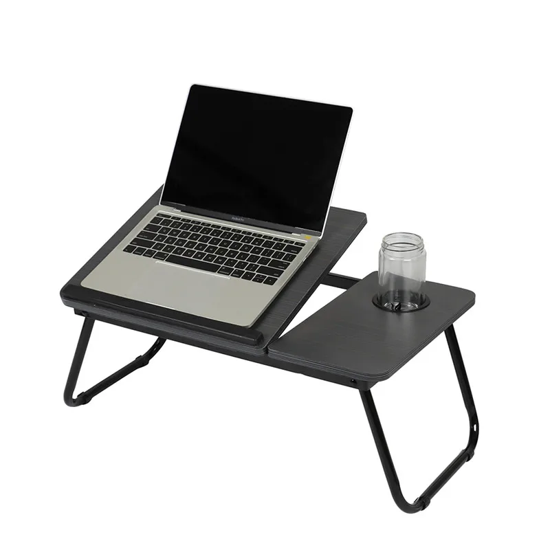 Laptop-Tisch, einfacher Computertisch mit Ventilator für Bett, Sofa, zusammenklappbarer, verstellbarer Laptop-Schreibtisch auf dem Bett