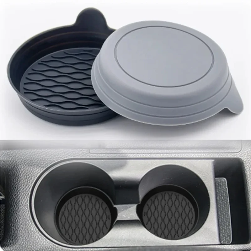 Auto Untersetzer Nicht-Slip Silikon Matte Für Auto Wasser Tasse Auto Innen Anti-Slip Tasse Pad Getränke Halter Matte dekoration Zubehör Image