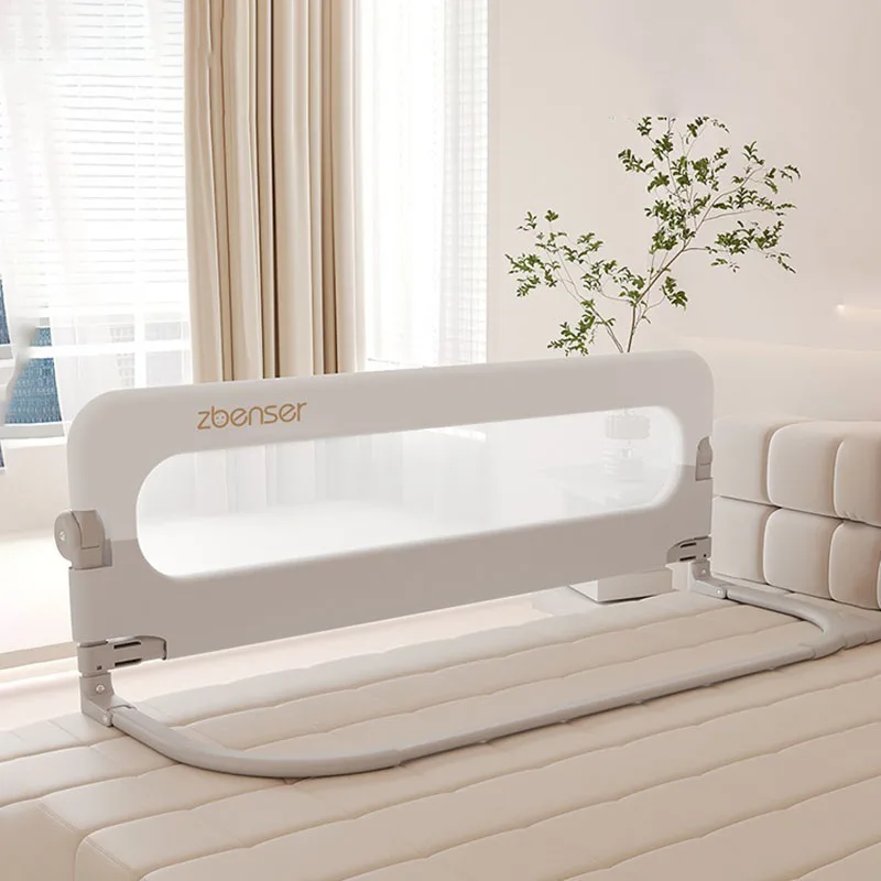 150 cm Babybett-Leitplanke, Sicherheitsbettbarriere, Anti-Fall-Babybett, U-förmige Basis, vollständig gefaltetes Bett, Sicherheitsgeländer, Bett, Babyzaun Image