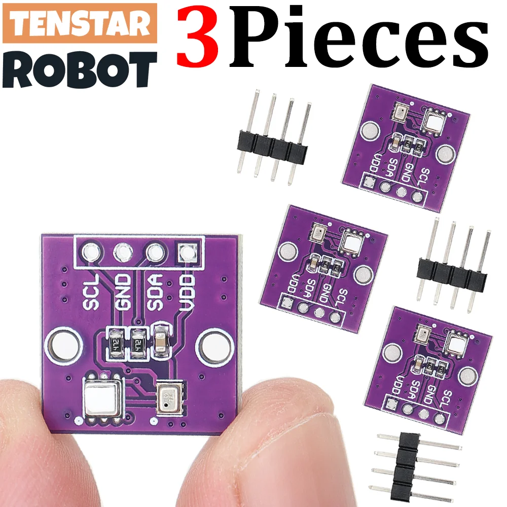 TENSTAR 3 Stück AHT20 + BMP280 Temperatur und Luftfeuchtigkeit + Luftdrucksensor Digitales Sensormodul Hochpräzise Image