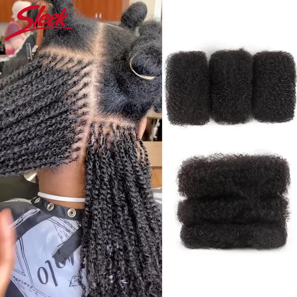 Afro Kinky Curly Bulk Echthaar für Braid Twists Lockige Haarverlängerung Brasilianisches Haar für Dreadlock-Erweiterung Erstellen Sie Dreadlocks Image
