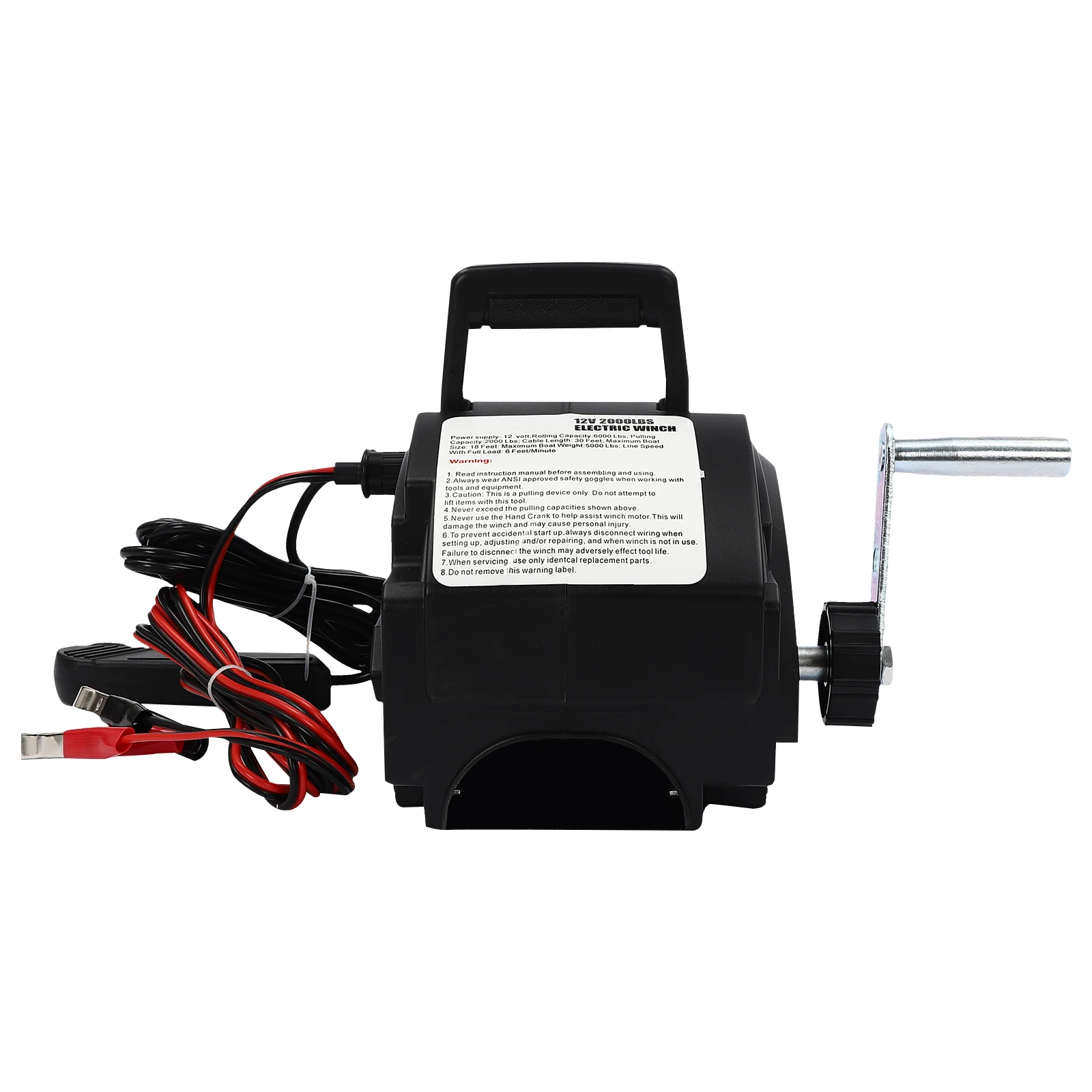 Elektrische 12V-Doppelsteuerwinde – 5000LBS mit Überlastschutz, 300W Motor, 9,0m Stahlseil für Marine-Abschleppen Image