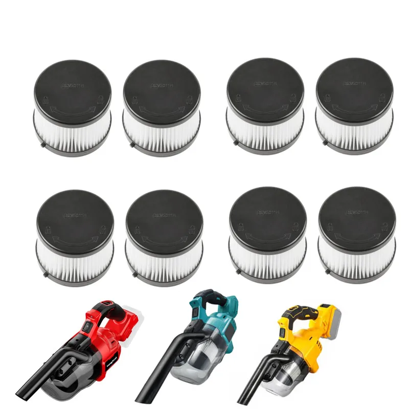 1/2/4/8PCS DCV5011H Ersatzfilter für DEWALT/Makita/Milwaukee Akku-Handstaubsauger, waschbarer Filter Image