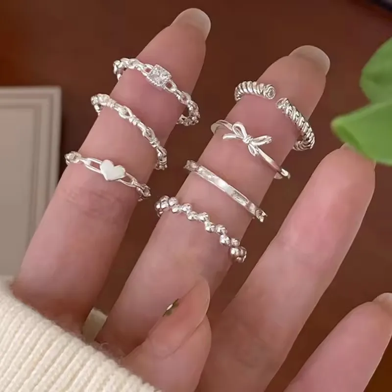 PANJBJ 925 Sterling Silber Geometrischer Kreuzring für Frauen und Mädchen, modischer, individueller, schlichter Schmuck, Geburtstagsgeschenk, Dropshipping Image