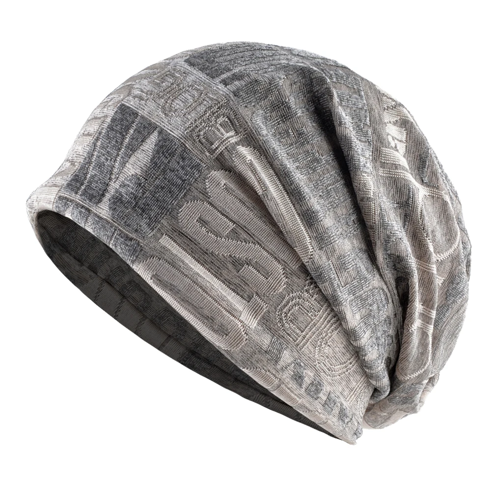 Doppelte Verwendung Schal Beanie Frauen Gestrickte Jacquard Hüte Männer Schal Beanie Outdoor Bonnet Cap Radfahren Turban Pferdeschwanz Hut Für Frauen Image