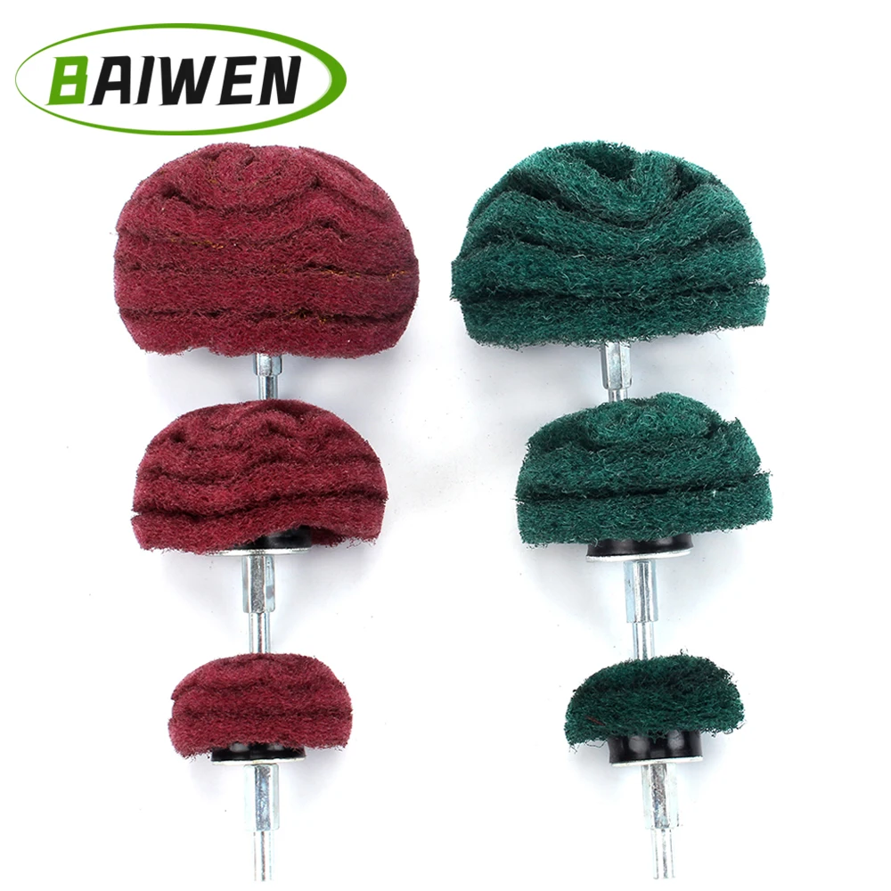 1PC Scheuer Pad Schleif Rad Nylon Faser Schleifen Schleif Kopf Polieren Polieren Rad 2/3/4 zoll für Dremel Image