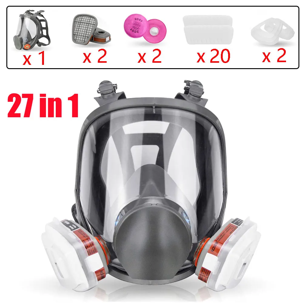 6800, Antibeschlag-Gasmaske, Vollgesichtsmaske für industrielle Malerei, Sprühen, Atemschutzmaske, Sicherheitsarbeit, Filter, staubdicht, Formaldehyd-Schutz Image
