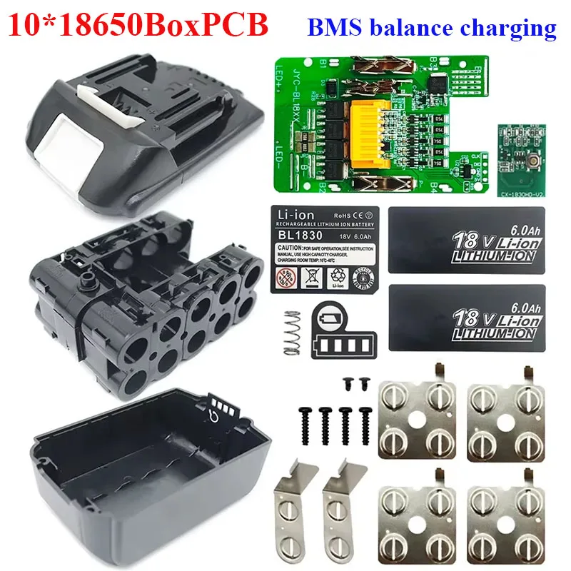 Für Makita 18V BL1830B Li-Ionen-Akku Gehäuse BMS Balancer Ladeschutzschaltung PCBA Gehäuseboxen BL1860 Gehäuse Aufkleber Image