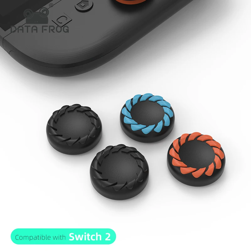 DATA FROG Silikon-Daumengriffkappen für Switch 2 Joy-Con NS2-Controller, rutschfeste, rutschfeste Joystick-Abdeckkappen, Zubehör Image