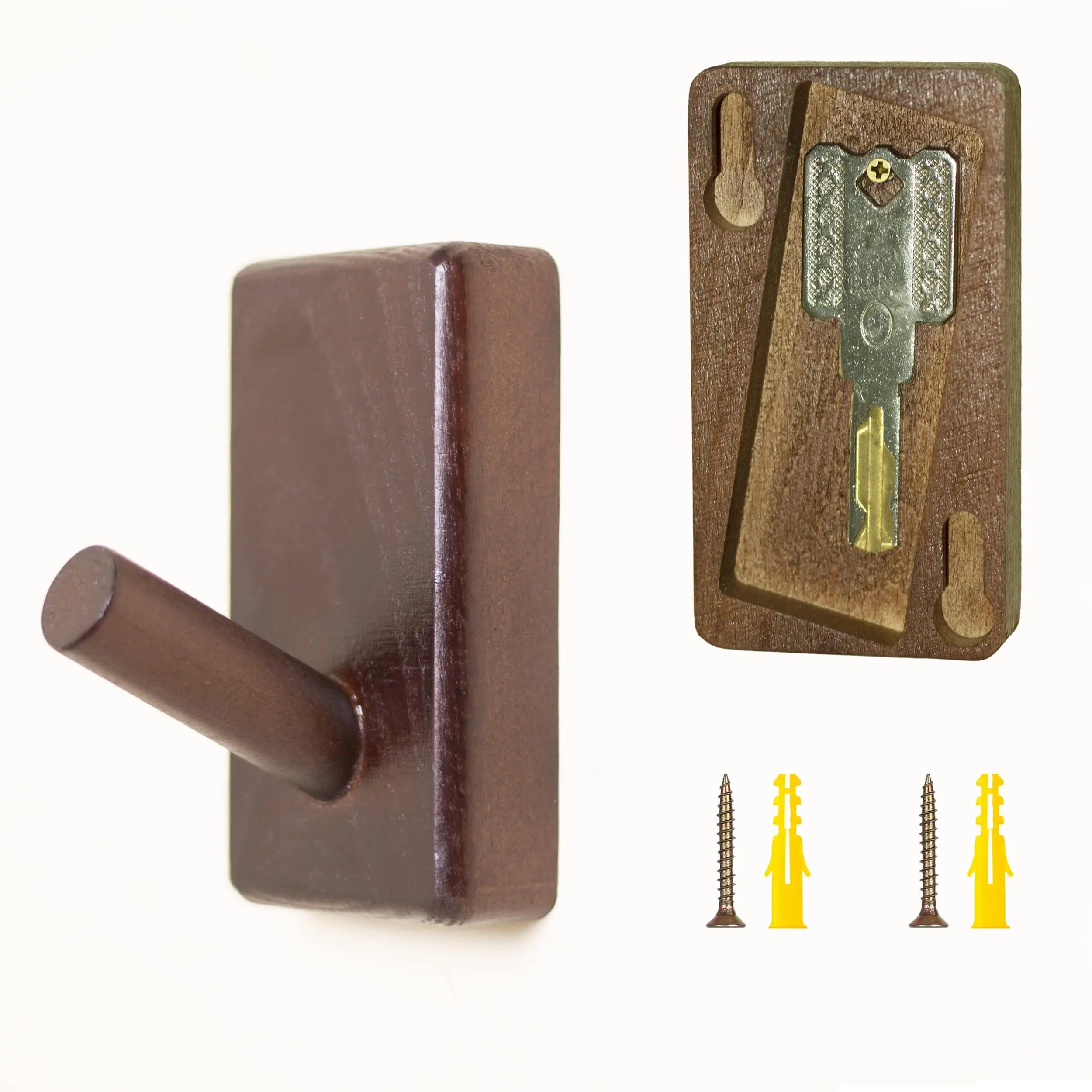 Wandhaken aus Holz, versteckt, sicher, Versteck eines Schlüssels, Bargeld, Geld, Outdoor-Versteck, Tresor, wasserdicht, korrosionsbeständig, schlagfest