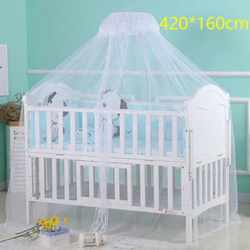 Sommer-Moskitonetz für Babys und Neugeborene, Baldachin-Bettnetz mit Ständer, Kuppel-Moskitonetz für Kinderbetten, Hängendes Bettvorhang-Netz, Faltbares Kinderbett-Zelt Image