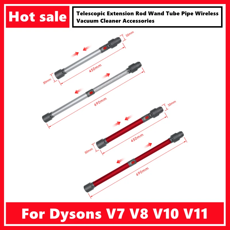 Teleskop Verlängerung Stange Zauberstab Rohr Rohr Für Dyson V7 V8 V10 V11 Drahtlose Staubsauger Zubehör Image