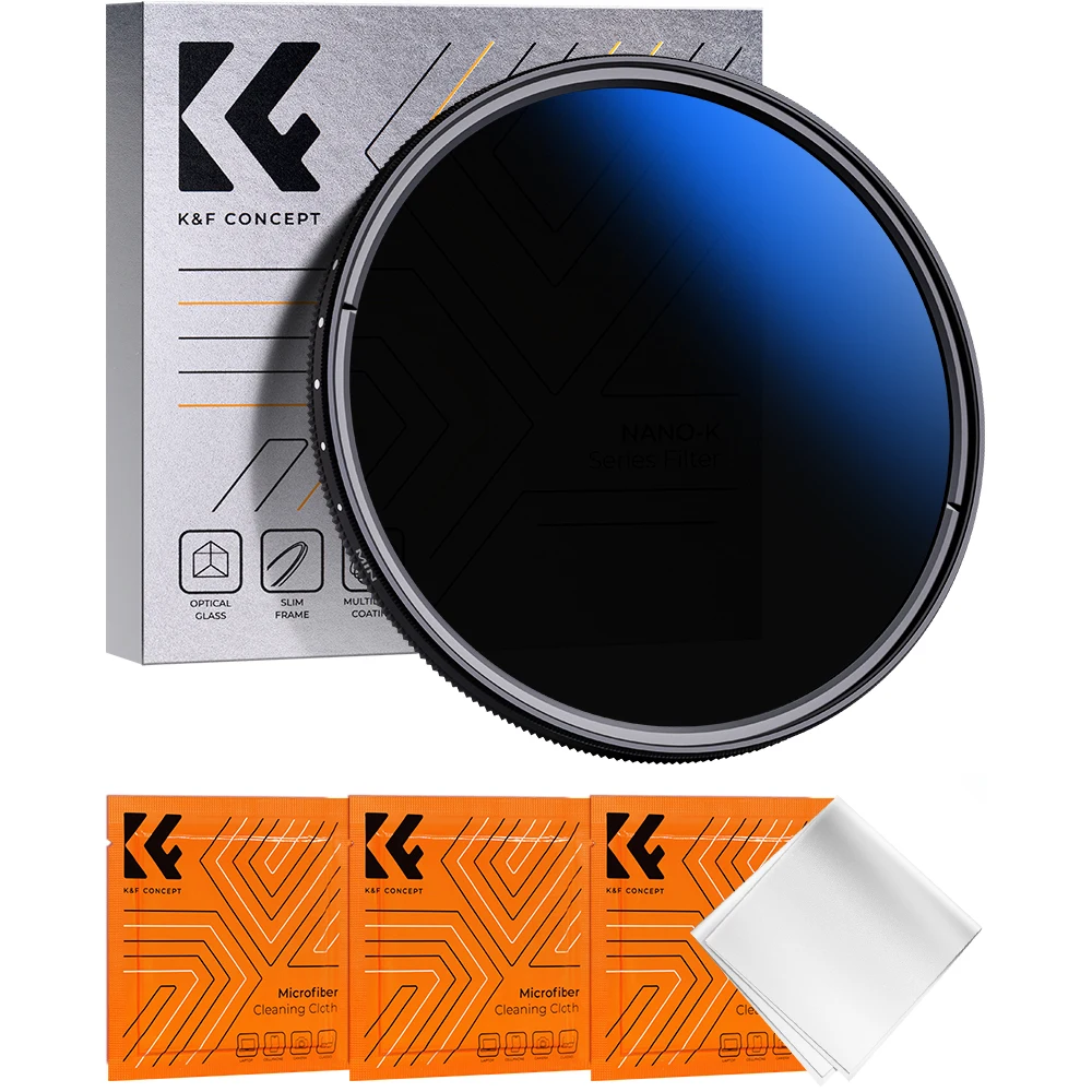K&F CONCEPT Variable ND-Linsen Filter Slim Fader Einstellbar ND2 bis ND400 Neutraldichte 37 mm 49 mm 52 mm 58 mm 62 mm 67 mm 77 mm 82 mm Image