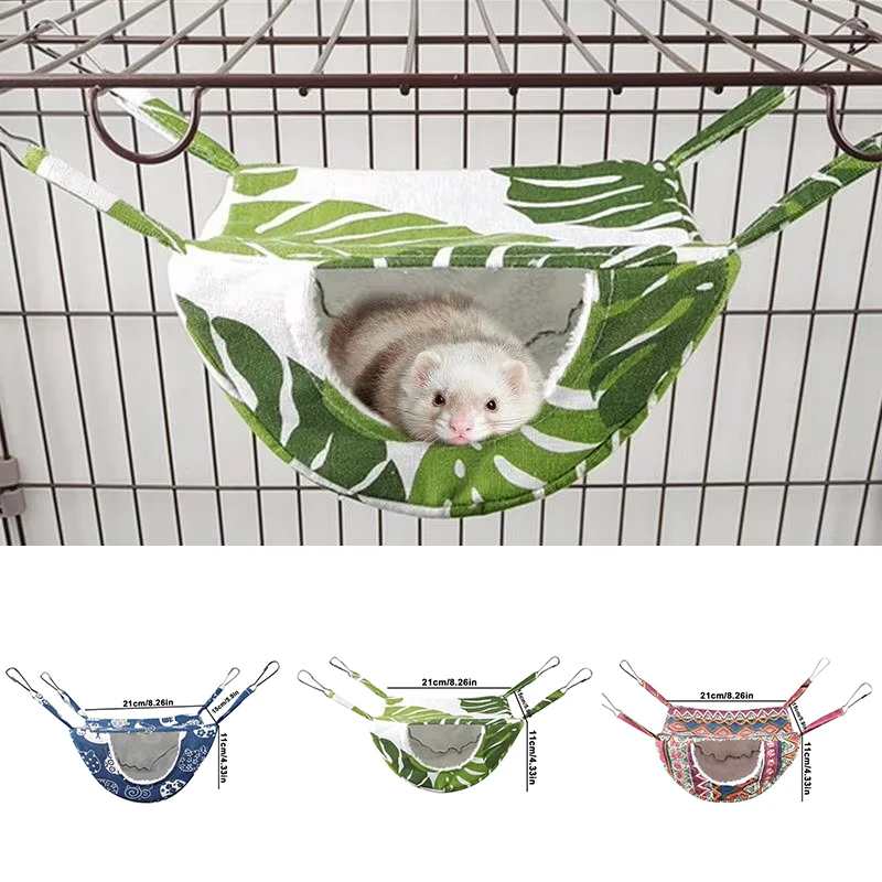 Frettchen-Hängematte für Käfig, Meerschweinchen-Versteck, Maus-Hängematte, Frettchen-Bett, Hamster-Bett, hängende Hängematte, warmes Bett für Frettchen, Chinchilla