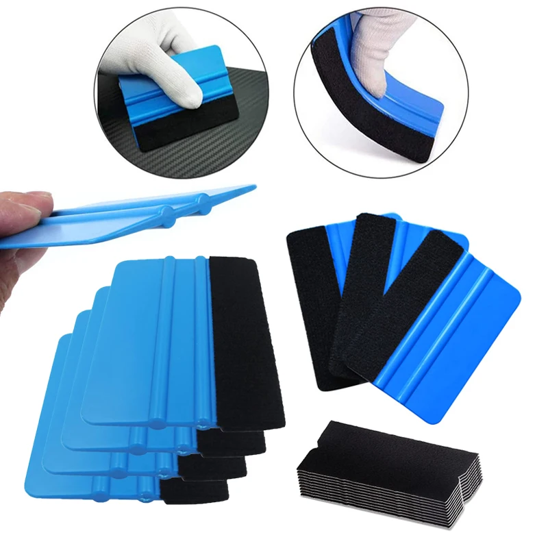 Auto-Vinylfolien-Rakel-Set mit Filzkante, wiederverwendbar für Fensterfolien, Aufkleber, Auto-Styling, Applikator-Zubehör Image