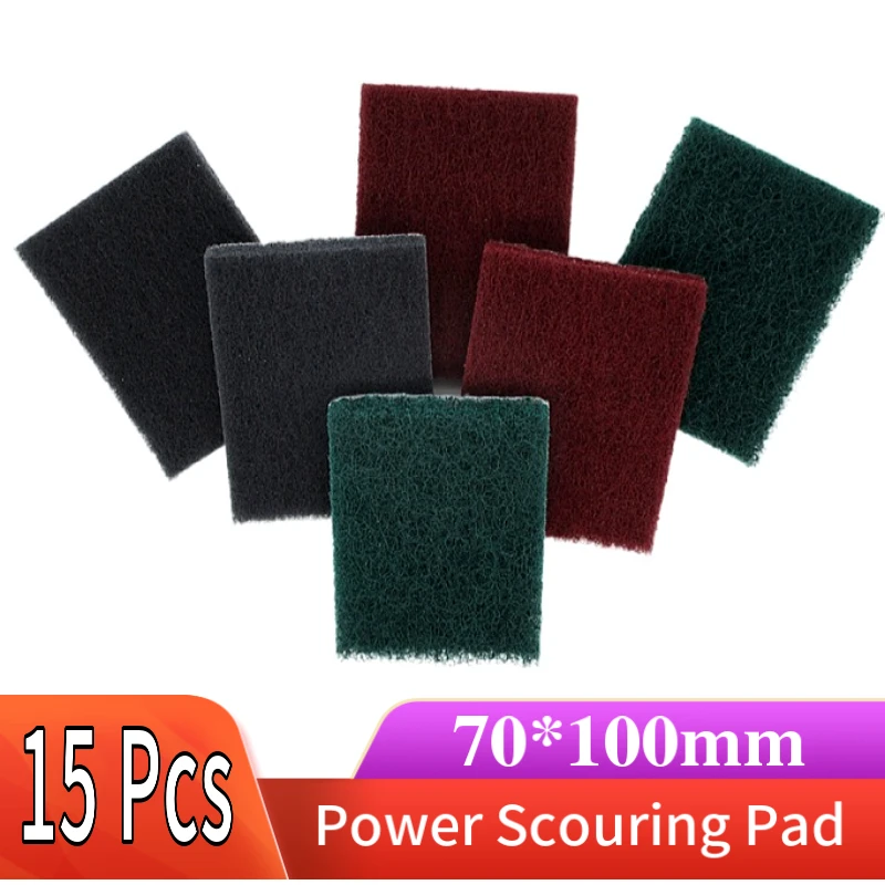 Hochleistungs-Industrie-Scheuerpad 70x100mm mit Klettverschluss, Nylon-Reinigungs- und Schleiftuch, Körnung 240 bis 800, 15 Stück Image