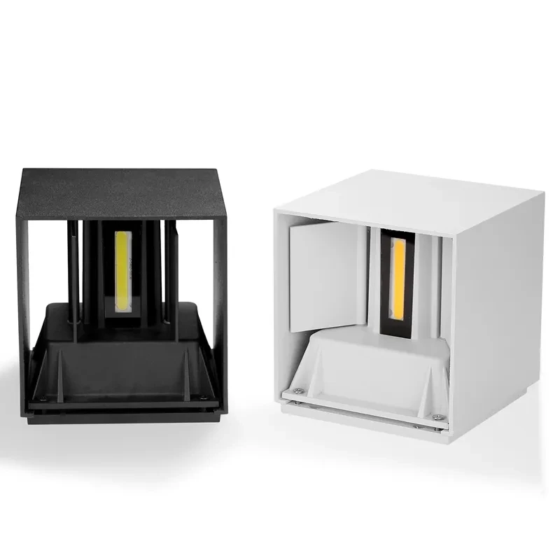 6W 12W LED Aluminium Wandleuchte Schienen-Projekt Quadratische LED-Wandlampe Nachttischlampe Schlafzimmer Wandlampen Kunst