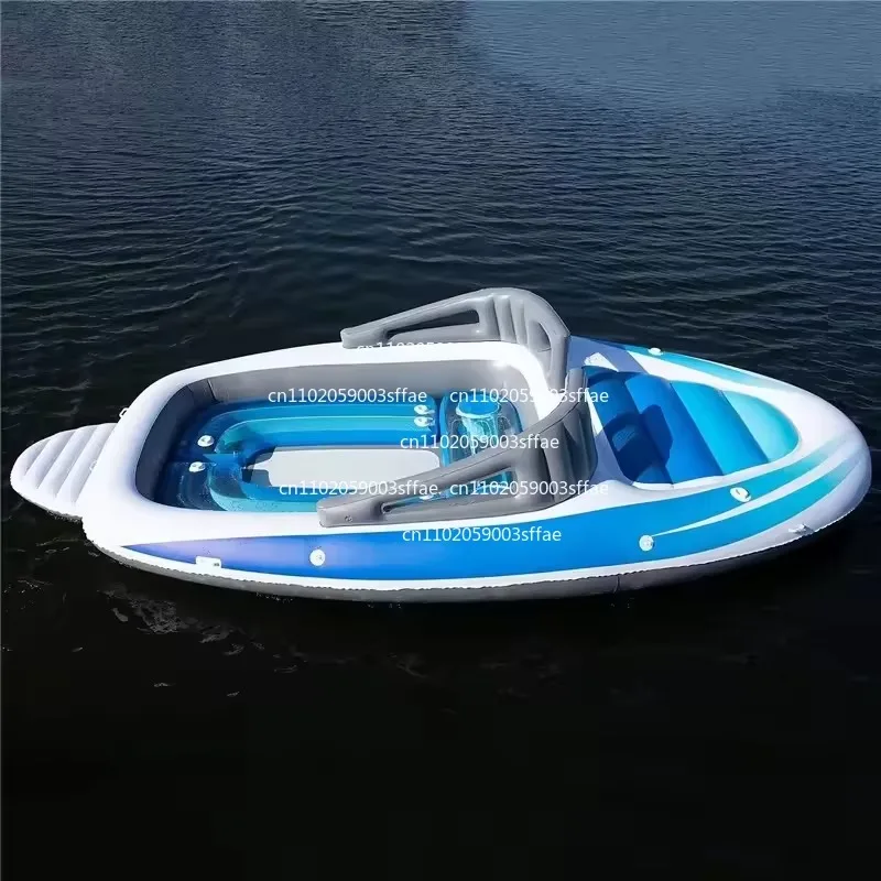 Aufblasbares Lederboot, Rafting-Boot, Aufblasbares Kanu, Aufblasbare Yacht, Wasserboot für Outdoor-Partys, 6-Personen-Insel Image