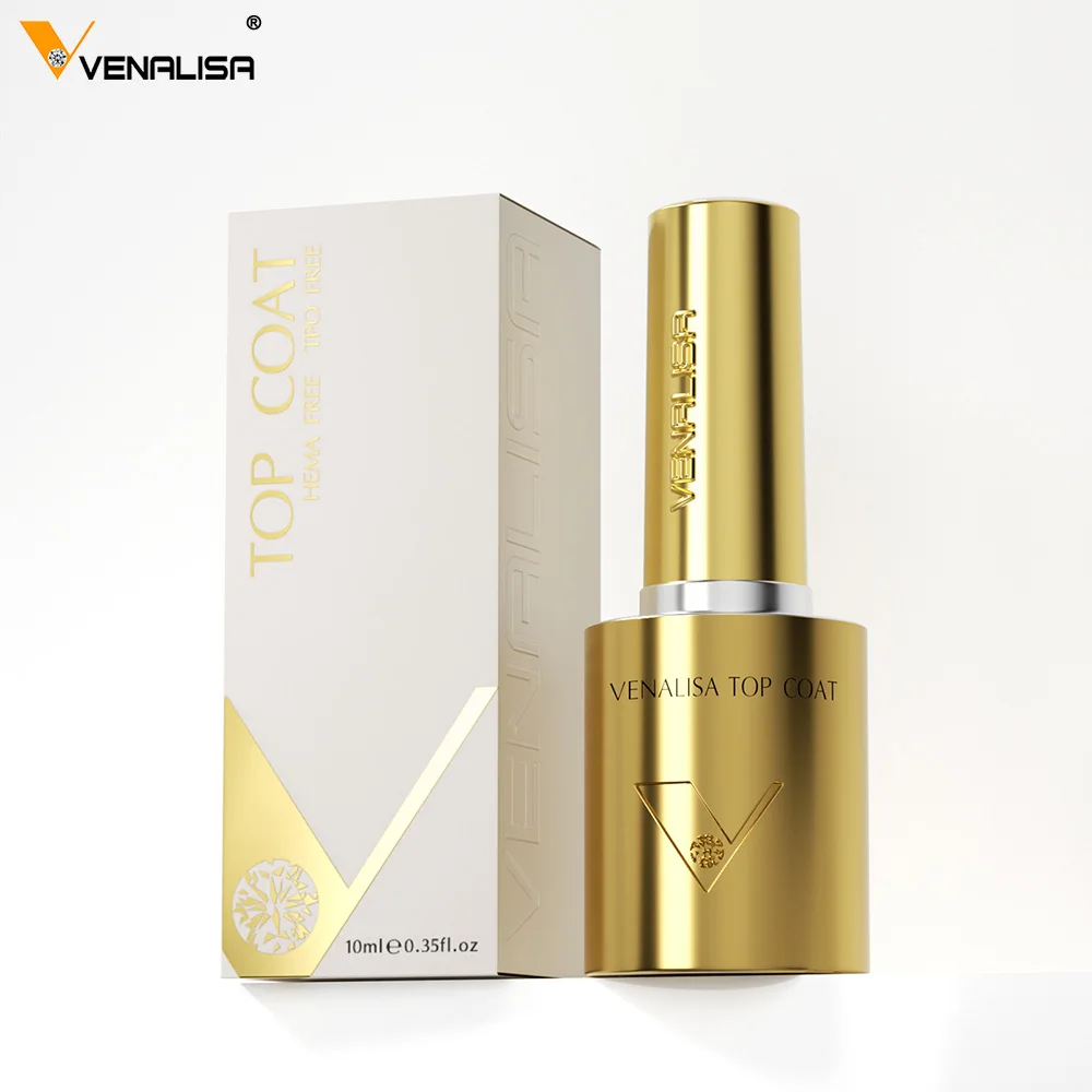 Venalisa 10 ml Nagelgel Hema/TPO Free Base Ultra Glossy Diamond Tempered Long Wear Top Coat Velvet Matt Top Semi Permanent Gel Image