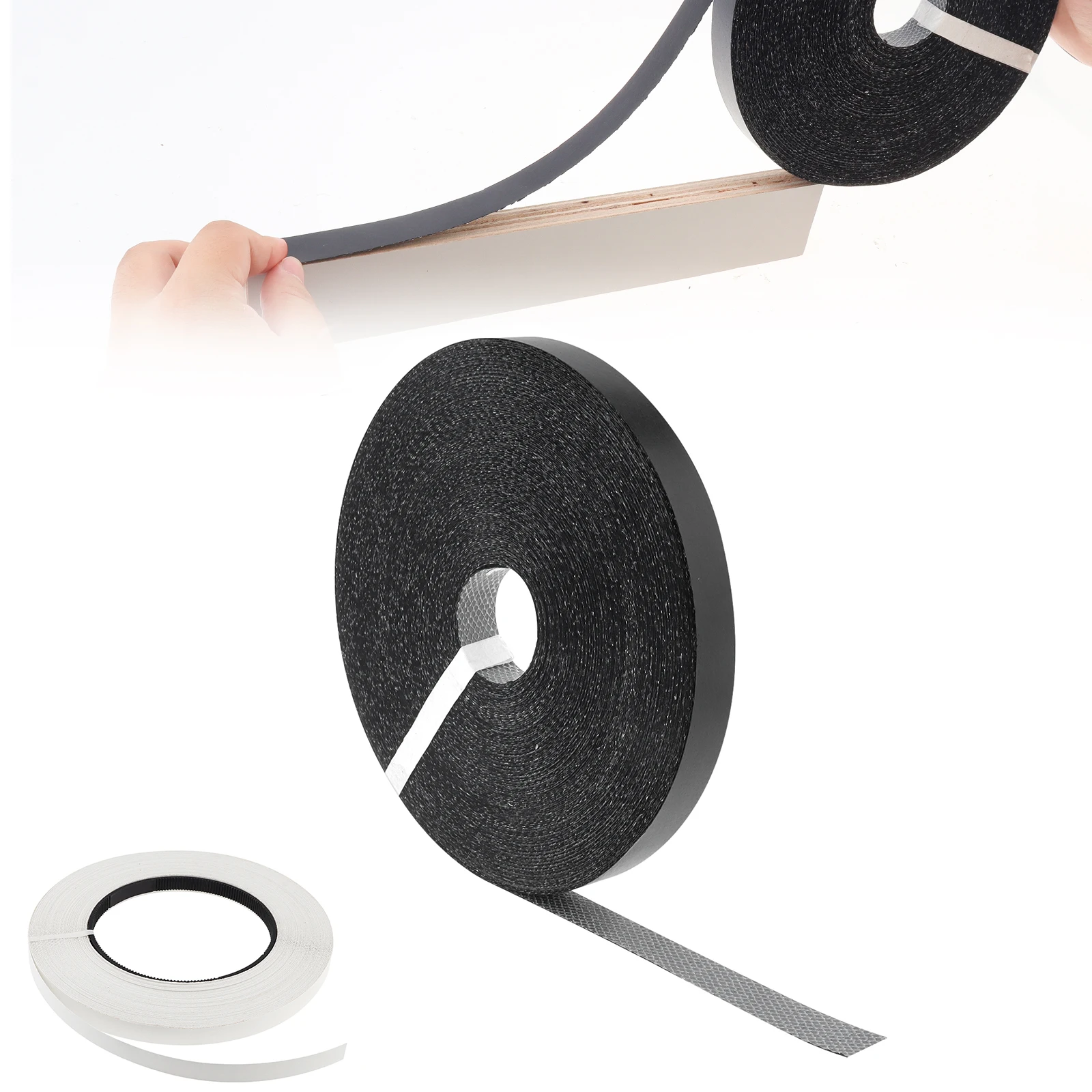 50 m weißes Melamin-Kantenband, vorgeklebtes Furnier-Kantenband für Möbel, Schränke, Holzoberflächen, Tischkantenband Image