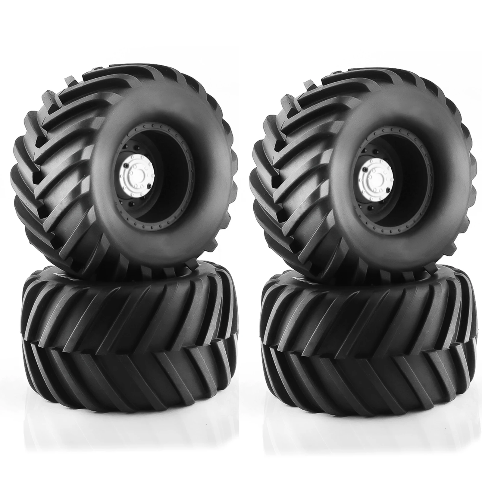 4 Teile/satz Felge & Gummi Reifen für 1/10 RC Monster Truck Auto Tamiya HSP HPI Kyosh HPI Tamiya Kyosho Image