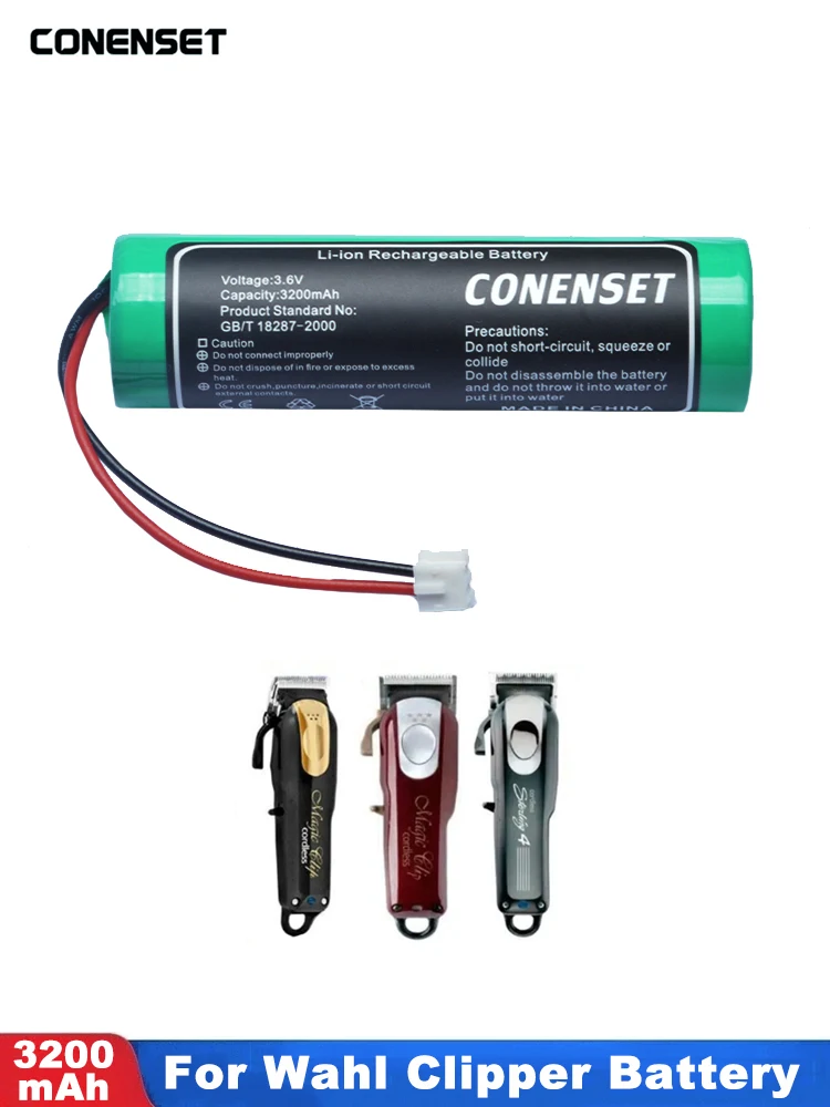 3,7V 3200mAh Ersatzakku für Wahl 8591 8504 1919 8591L 8504L Magic Clipper Designer Senior Cordless Image