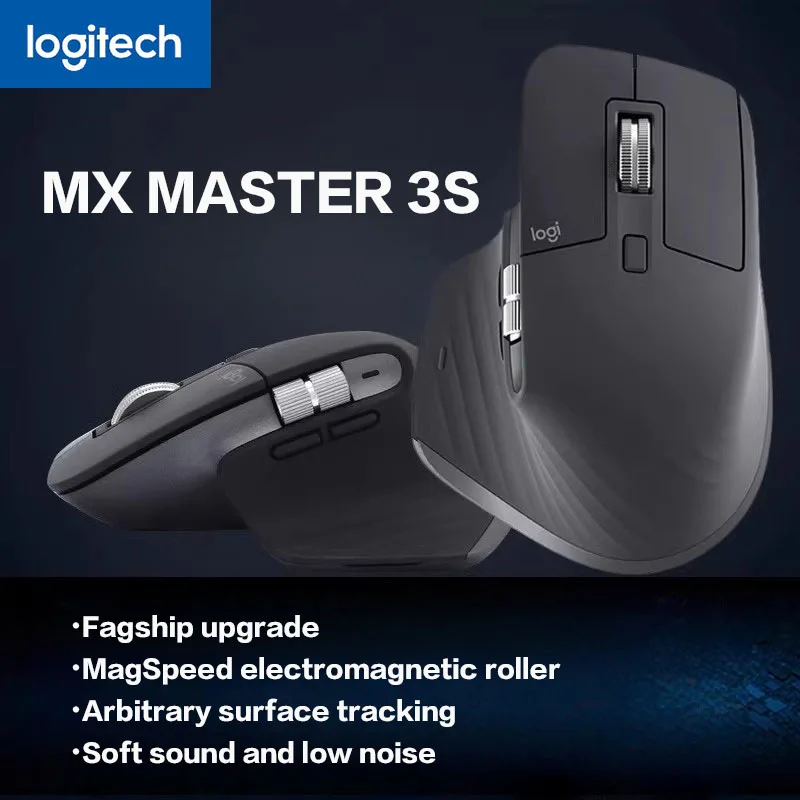 Logitech MX Master 3S kabellose Bluetooth-Maus, Business-Büro, Softtone-Maus, ergonomische Business-Büro-Maus Image