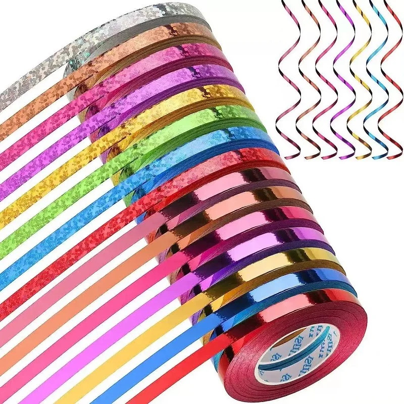10 Meter/Rollen 5 mm Ballonband, Party, Geburtstag, Hochzeit, Zubehör, Laser-Ballonkette, Satinbänder, Basteln, DIY, Partyzubehör Image