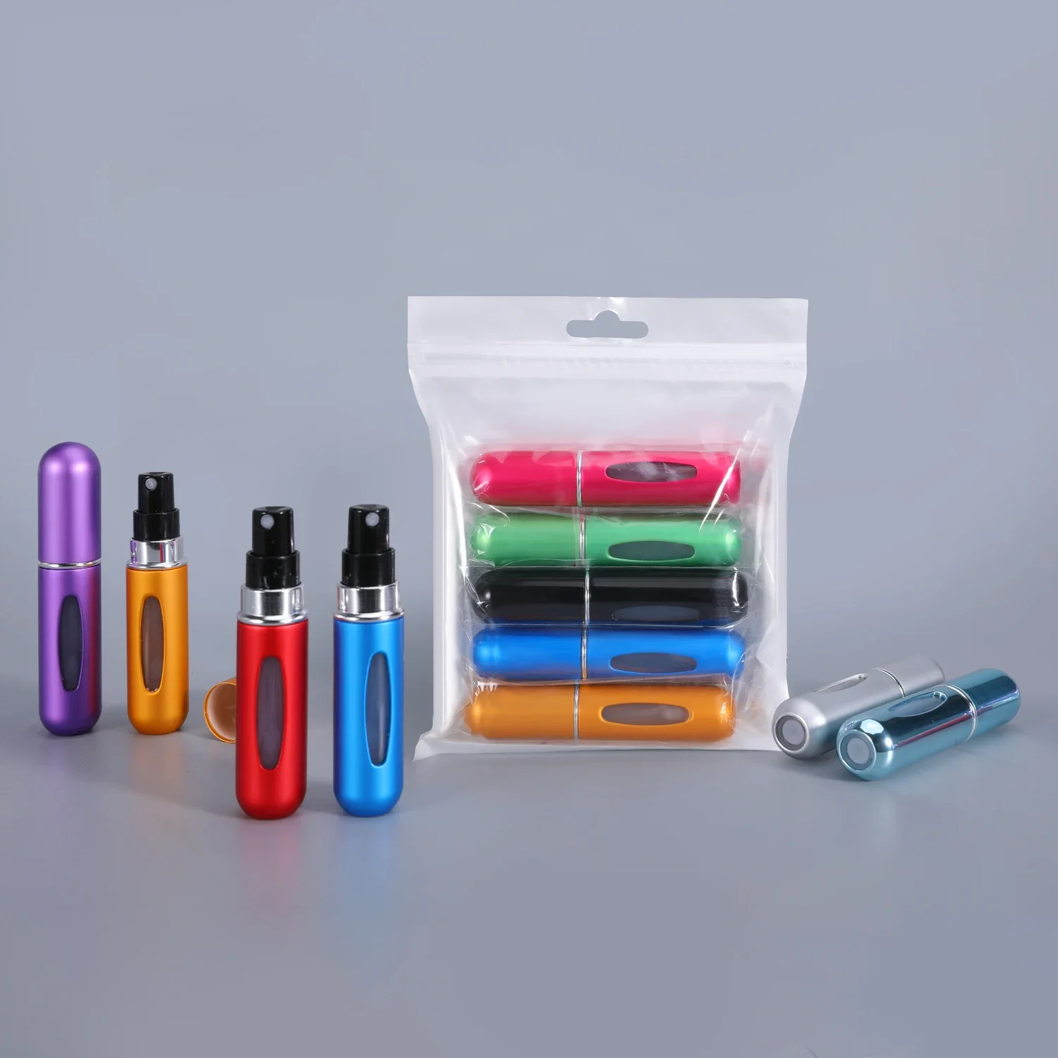 5 stücke 5ml mini nachfüllbare parfüm zerstäuber aluminium parfüm flasche tragbare parfüm sprüh flasche reise parfume mini flasche