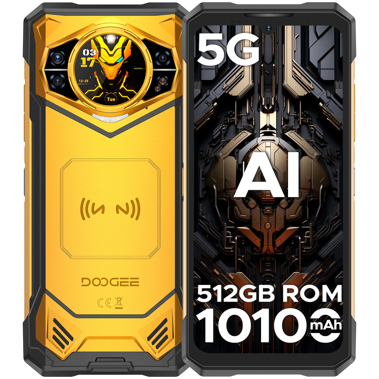 Globe Version DOOGEE S200 X 5G Robustes Telefon 6,72 Zoll Abmessung 7050 1,32 Zoll AMOLED-Rückdisplay 12 GB 512 GB 10100 mAh Akku Telefon Image