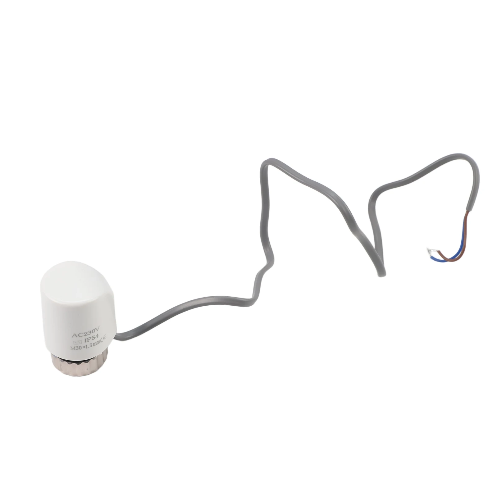 AC 230 V elektrischer thermischer Stellantrieb, 90 mm Linie, M30 x 1,5 mm, für Fußbodenheizung, Heizkörperventil, Heizaktuator. Einfaches Einstellen und Steuerung Image