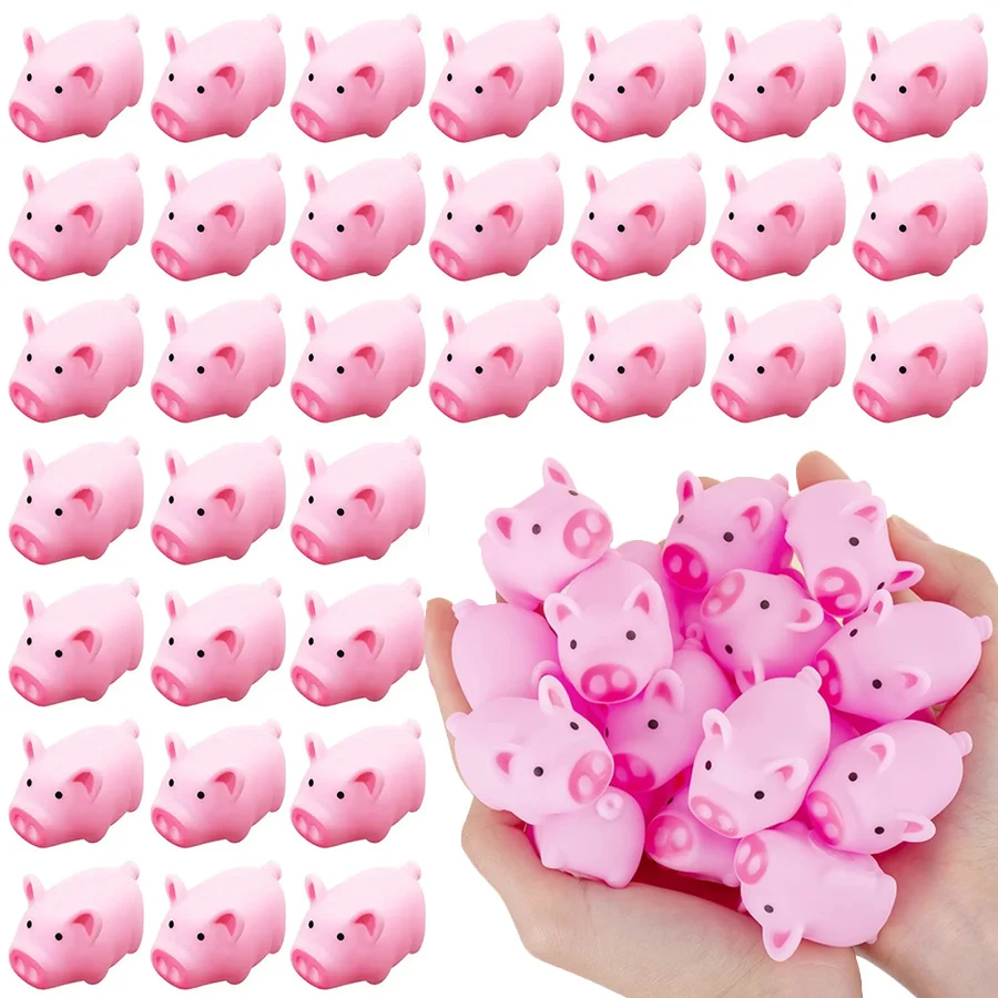 5–20 Stück 5 cm Mini-Rosa-Squeeze-Piggy, süßes klingendes Piggy für Piggy-Liebhaber, Party-Geschenke Image