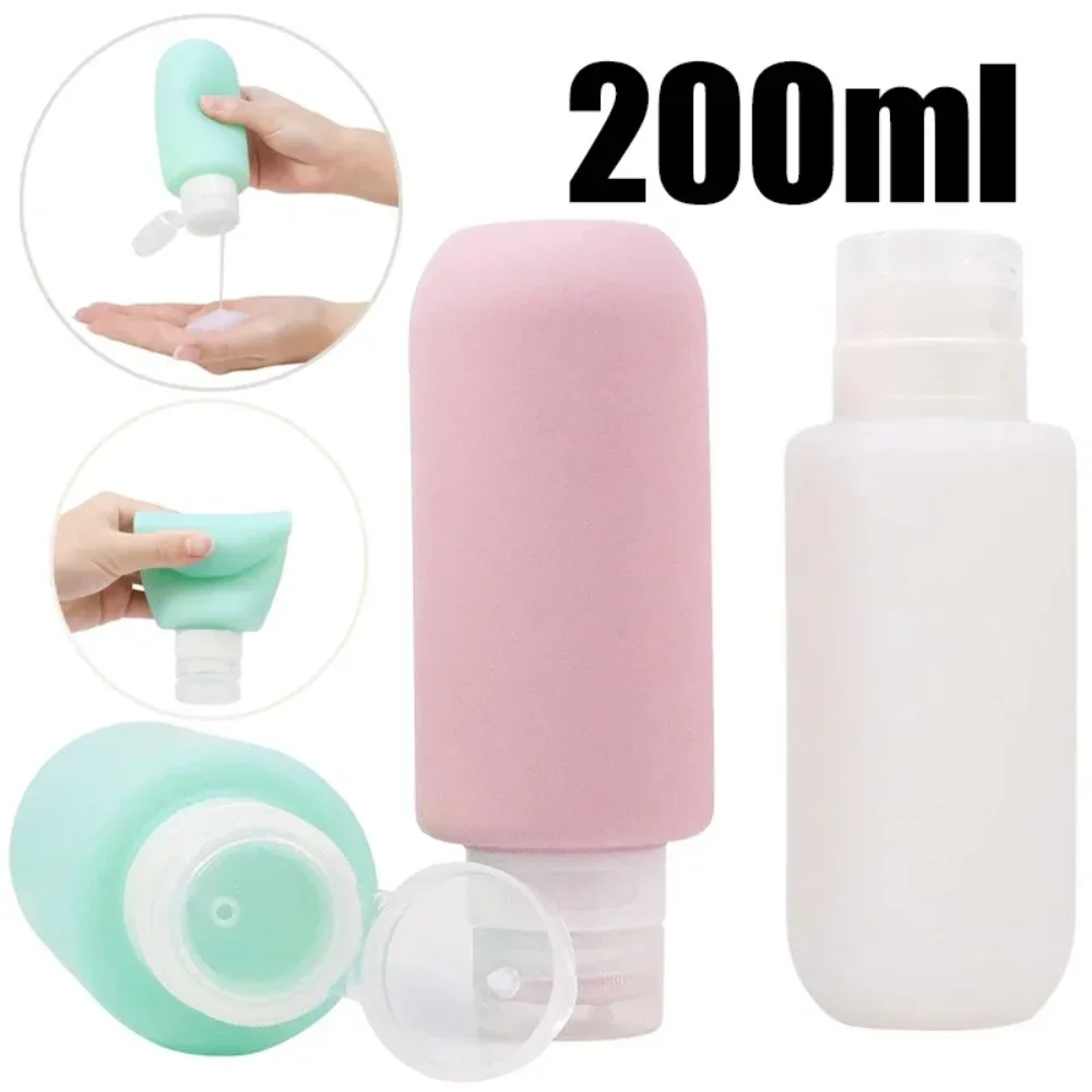 200 ml Silikon Flasche Nachfüllbare Flasche Lotion Dusche Gel Shampoo Container Leere Flasche Tragbare Reise Zubehör Großhandel Image