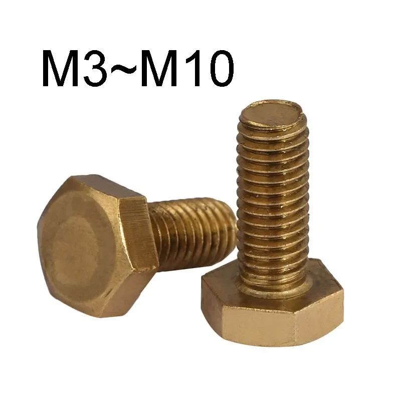 1 ~ 20 Stück Messing Außen sechs kant schrauben m3 m4 m5 m6 m8 m10 Kupfer Außen sechs kant schraube Maschinen schrauben Länge: 6mm ~ 100mm Image