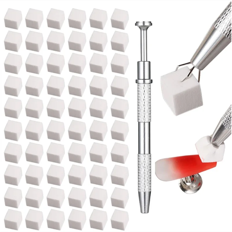 Weiche Nagelschwämme für Ombre Nail Art Schwämme mit Greifstift Nägel Ombre Nail Art Tools Professionelles Zubehör Image