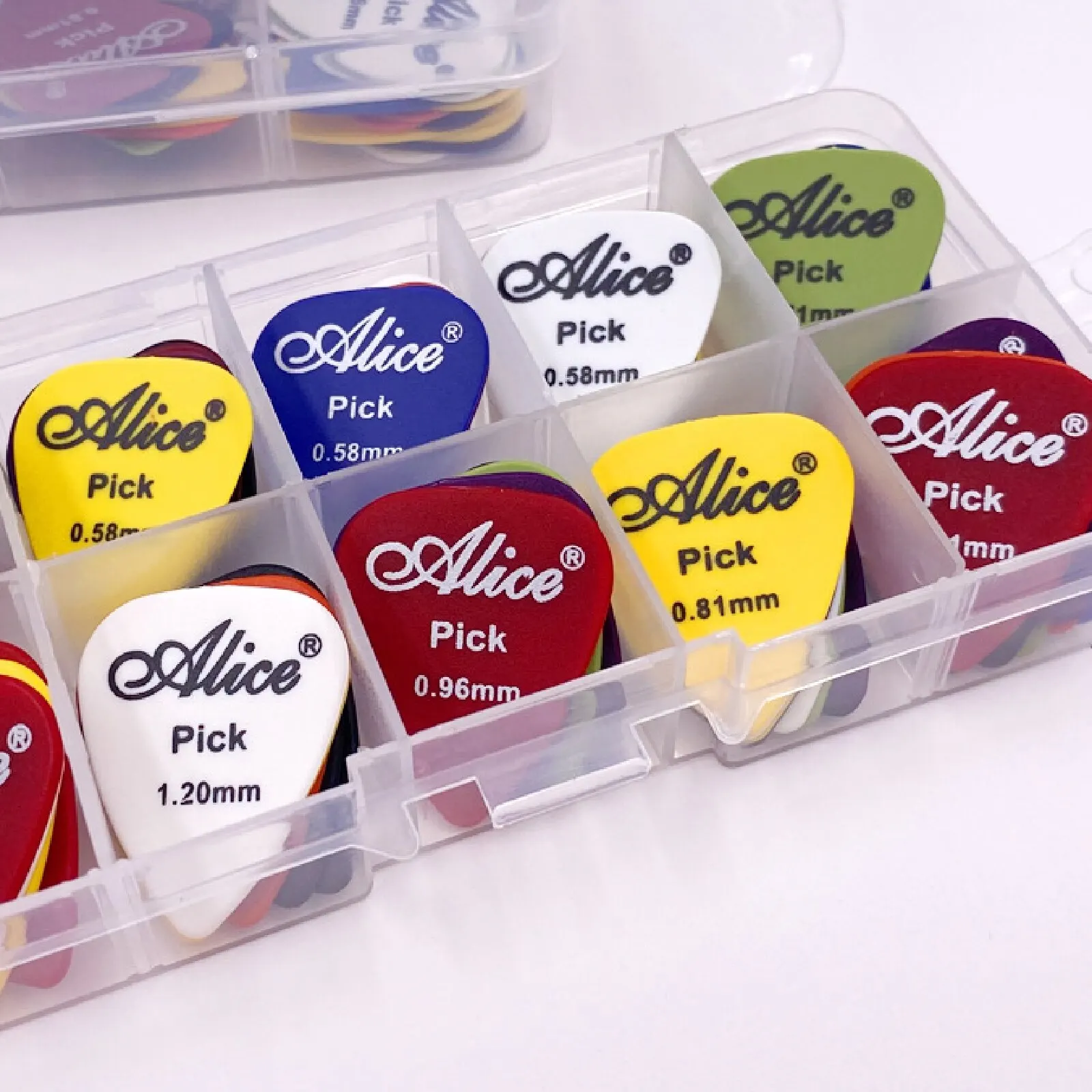 Mehrfarbige Gitarre Picks 24 Stück abs Premium Kunststoff-Gitarren-Picks für akustische E-Gitarren Bass oder Ukulele Image